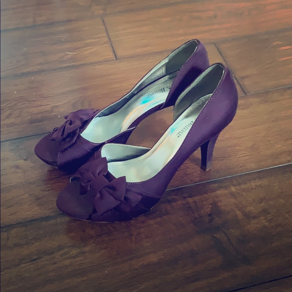 David’s bridal plum heels